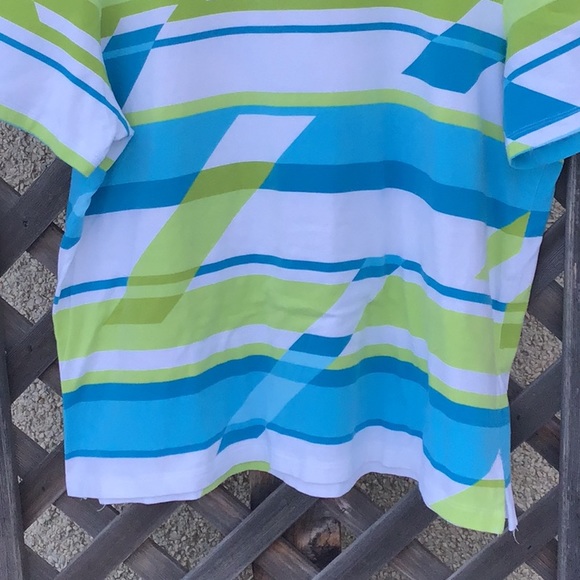 Alfred Dunner striped top unique neck rhinestones - Picture 4 of 11